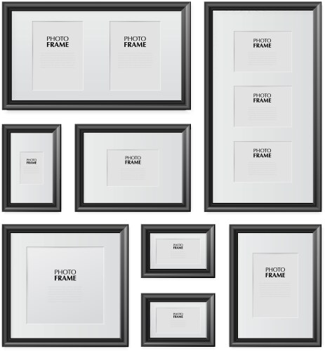 Photo frames set Royalty Free Vector Image - VectorStock