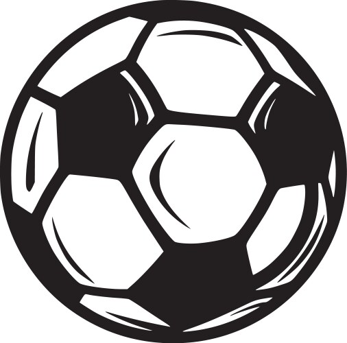 Football - black and white Vector Image