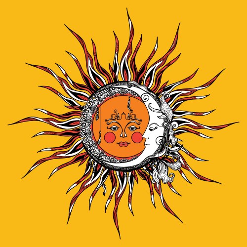 Stars moon and wind Royalty Free Vector Image - VectorStock