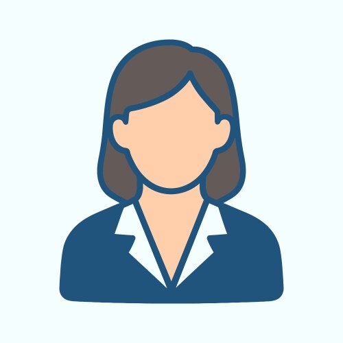 Female Professional User Icon – Royalty-Free Vector | VectorStock