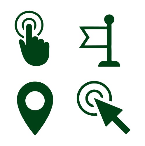 Mouse cursor icon hand or flag pointer symbols vektorbild