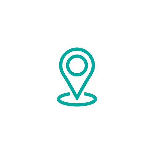 Outline location icon gps pointer map pin vector image