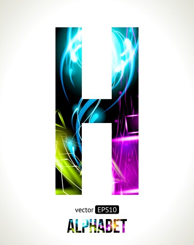 Letter h vector image