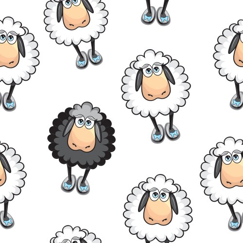 Black sheep Royalty Free Vector Image - VectorStock