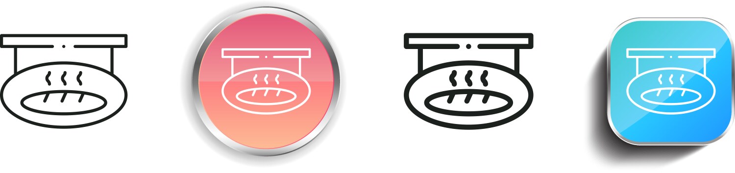 Bakery icon thin linear regular and button style vector image