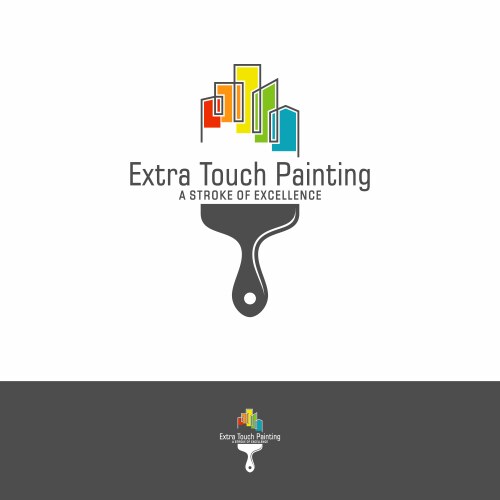 Home paint logo colorful design vector image