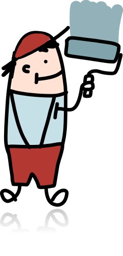 Cartoon House Paint Painter Roller Vector Images (over 1,000)