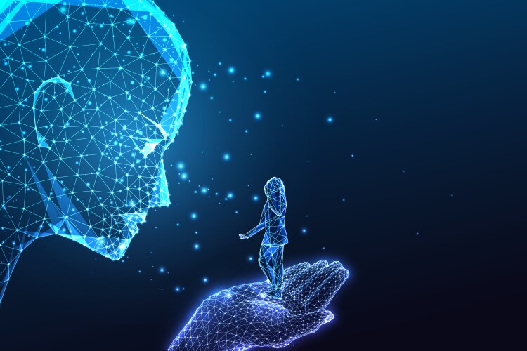 Ai - artificial intelligence digital brain Vector Image