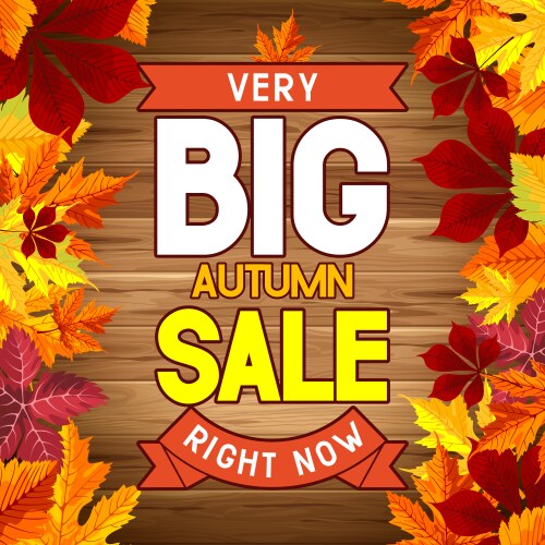 Autumn Sale Banner Vector Image