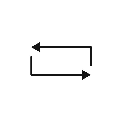 Rotating arrows repeat icon for synchronization vector image