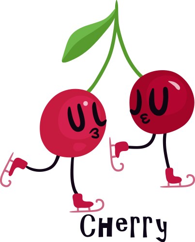 Cherries sport vector image