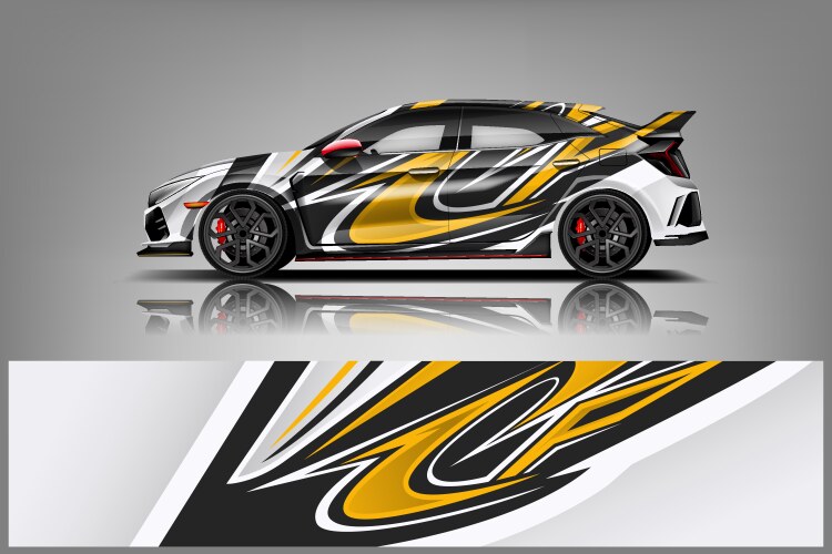 Abstract Car Wrap Stripes Vector Image