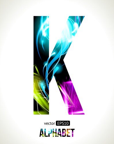 letter k vector image