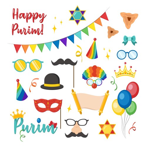 carnaval elements set vector