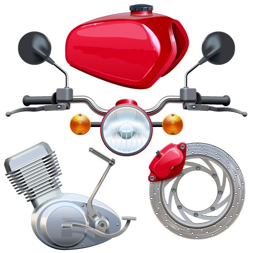 motorcycle parts vector