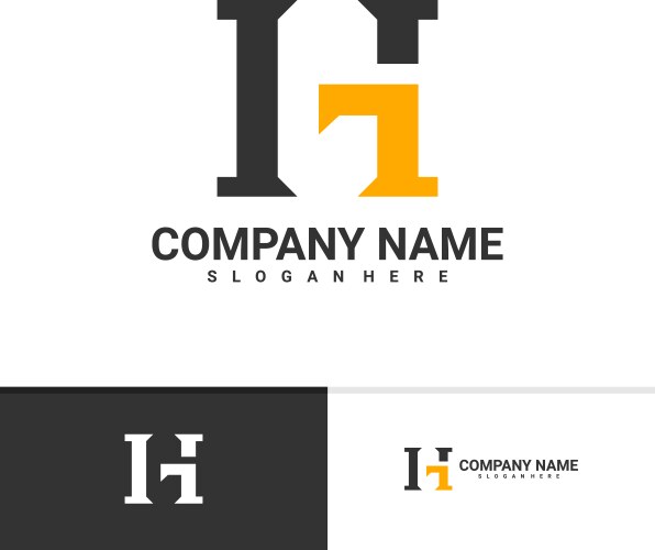 Elegant Letter H & G Logo Template Vector Image
