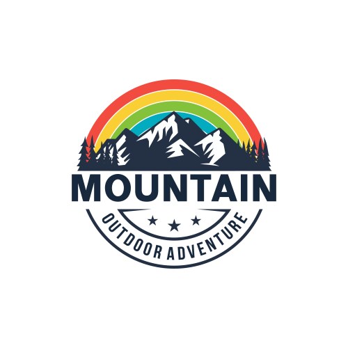 Mountain Landscape Logo Vector Image