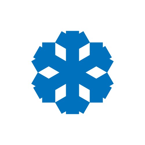 snowflake sign blue icon isolated vector image