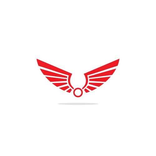 Star wing emblem logo Royalty Free Vector Image