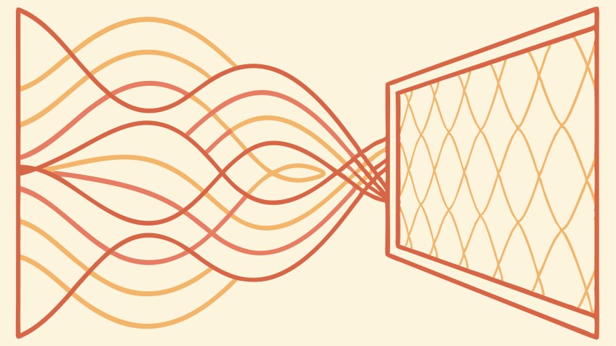 Abstract sound wave grid for audio visualizer vector image