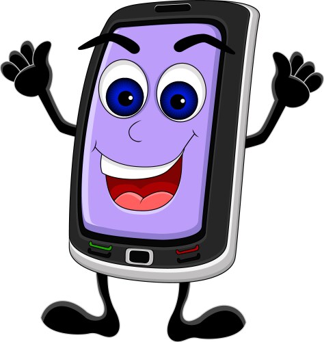 Smart phone cartoon vector image