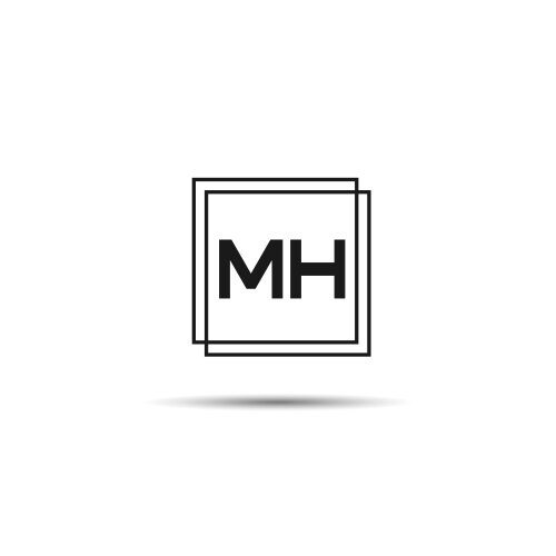 Initial letter hm logo template design – Royalty-Free Vector | VectorStock