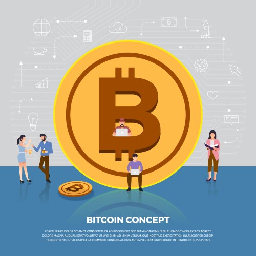 Bitcoin design Royalty Free Vector Image - VectorStock