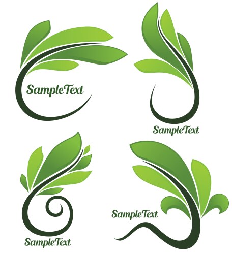 Leaves logo Royalty Free Vector Image - VectorStock