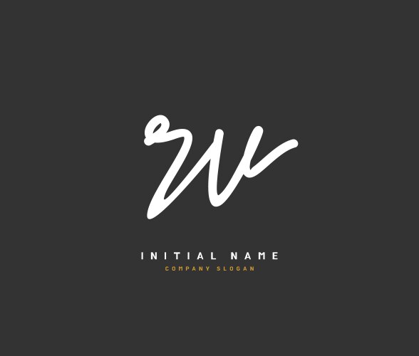 R v rv beauty initial logo handwriting Vector Image