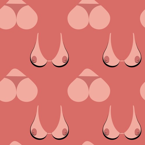 seamless pattern boobs and butt white girl vector image