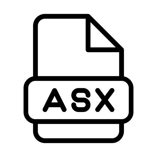 Set audio file type icons format files outline Vector Image