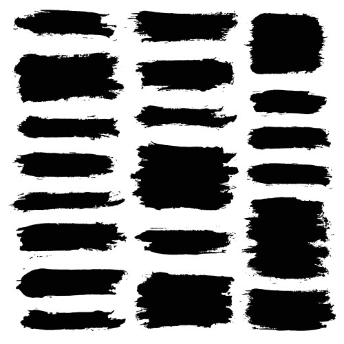 Paint brush marker highlighter strokes Royalty Free Vector
