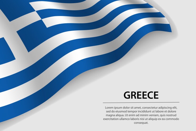 Greece Flag on White Background Vector Image