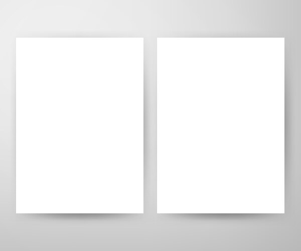 White Paper Square Mockup Royalty Free Vector Image