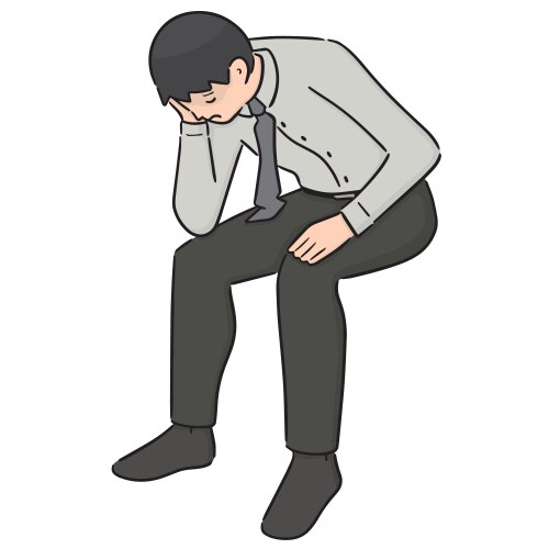 Sad people Vector Image