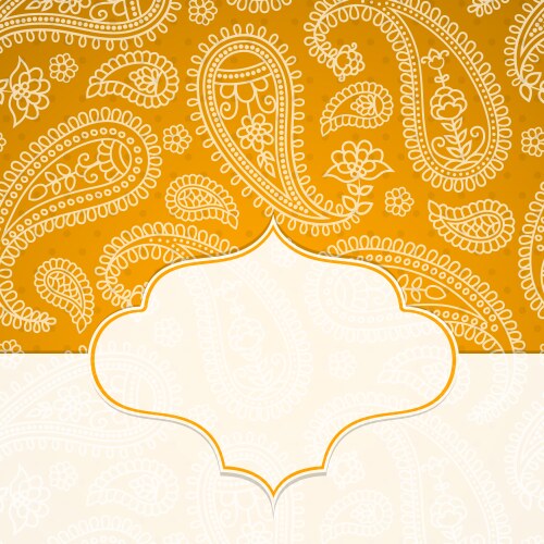 Frame in the indian style Royalty Free Vector Image