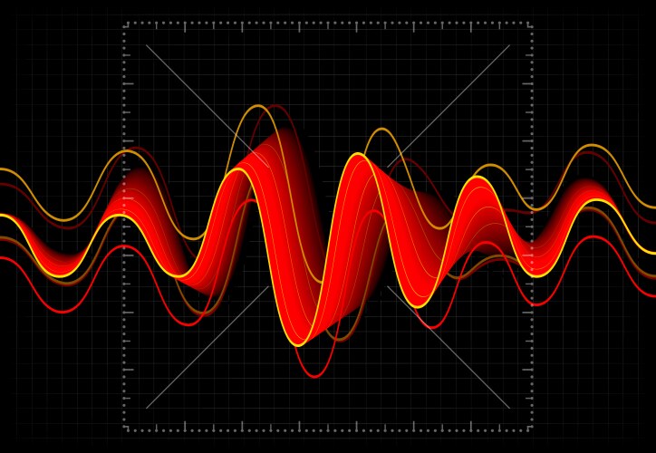 Waving Pulse Lines - Vibration & Rhythm – Royalty-Free Vector | VectorStock