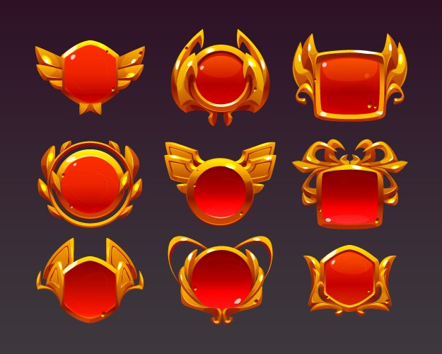 Level up game ui ranking stars Royalty Free Vector Image