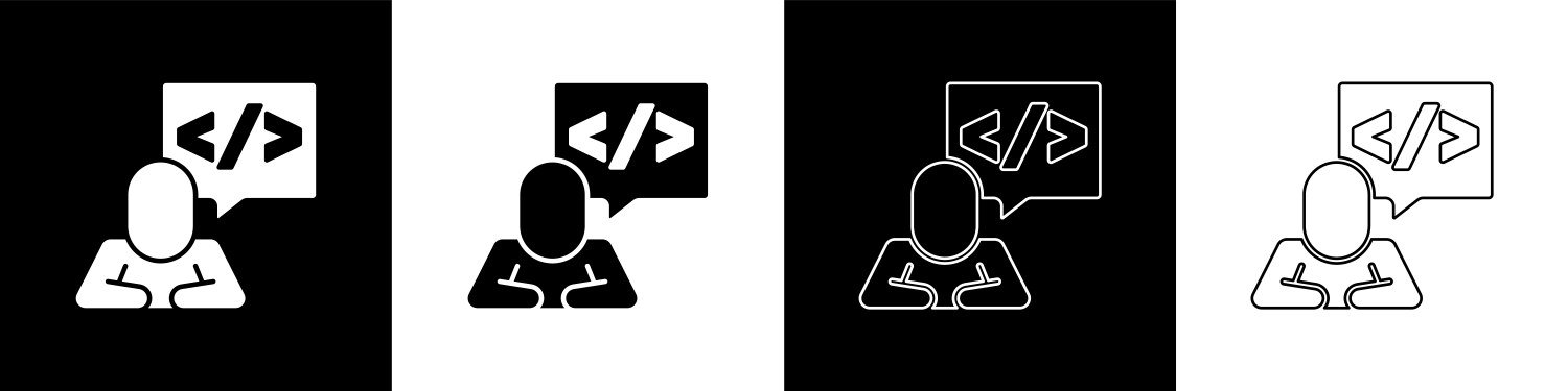 Set web design and front end development icon vector image