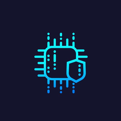 Cryptography and encryption icon linear vector image