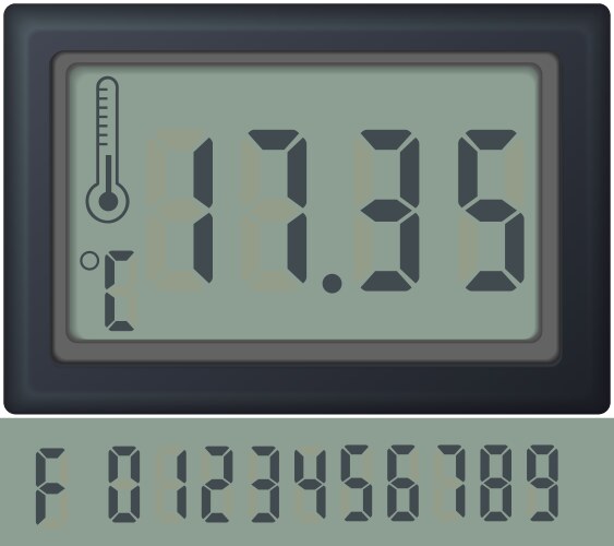 Digital count clock watch with different numbers vector image
