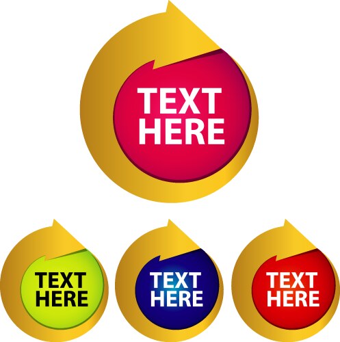 Text label template design – Free Vector | VectorStock