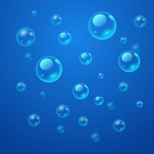 Bubbles in water Royalty Free Vector Image - VectorStock