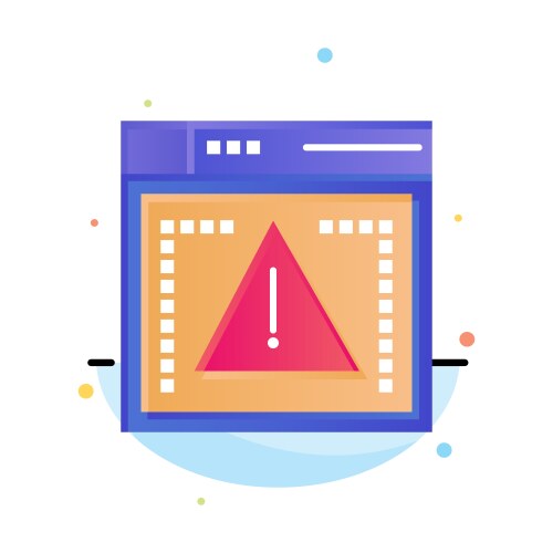 Computing coding error abstract flat color icon vector image