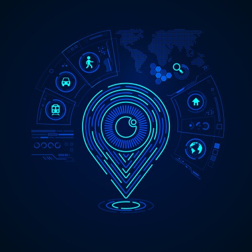 Concept of gps navigation technology pointer vector image
