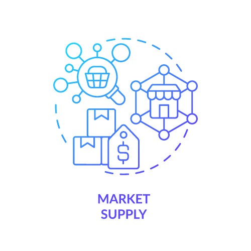 Supply chain management blue gradient concept icon