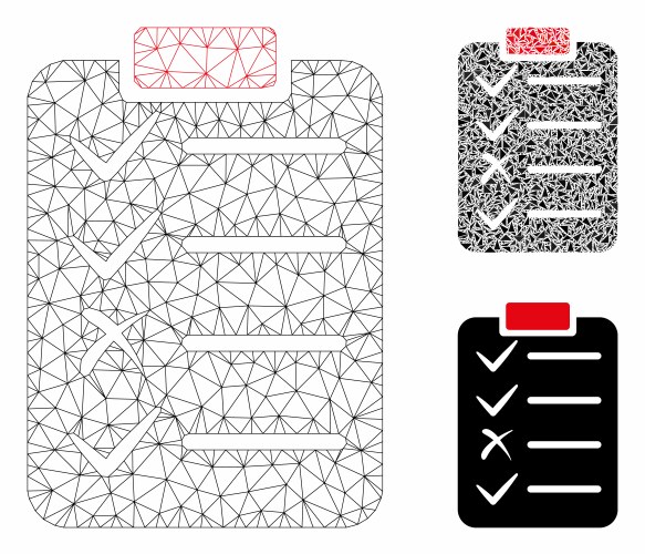 Task list mesh network model and triangle vector image