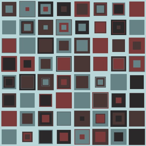 Seamless square pattern with simple shapes vector image