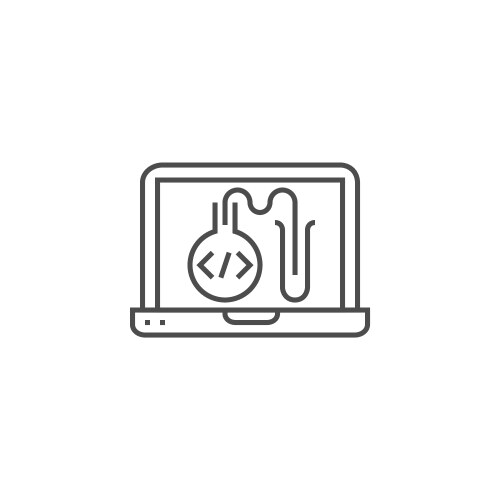 Testing programming line icon vektorbild
