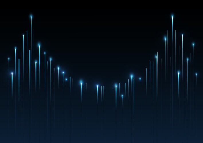 Abstract vertical stripe lines with light effect vector image